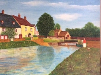 Vintage Countryside Painting