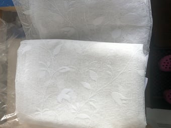 Net curtains 220” wide x 64” drop, and various other sizes