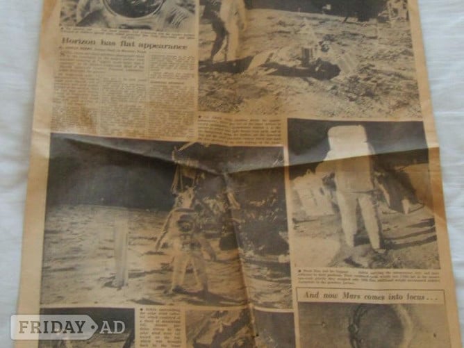 Moon Landing 1969 Original Daily Telegraph