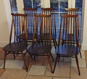 Set 6 Ercol Dining Chairs, VGC