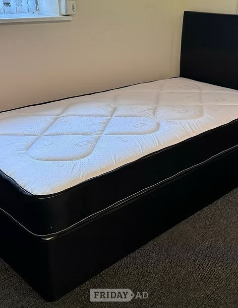 Rotherham Single pine master mattress with divan base and Head board