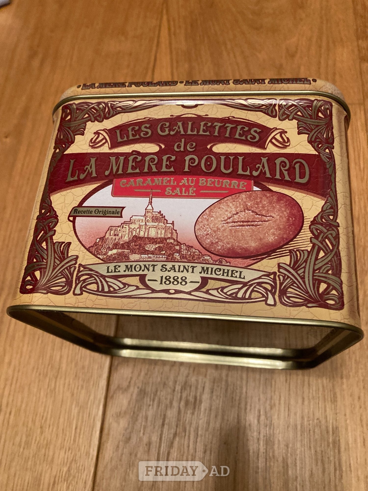 Empty Biscuit/Cookie Tin 500g: Les Galettes de La Mere Poulard.