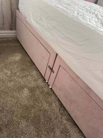 Blush Pink King/5ft Divan Bed with Opt Mattress/ Go ASAP !