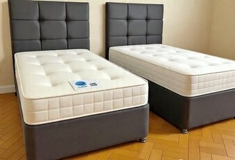 2 x Beds ~~ Single Solid Divan Bed With opt Mattress For Sale ~ O