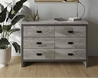 BOSTON 3+3 CHEST OF DRAWERS - GREY