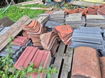 Various roofing tiles ridges bonnets valleys