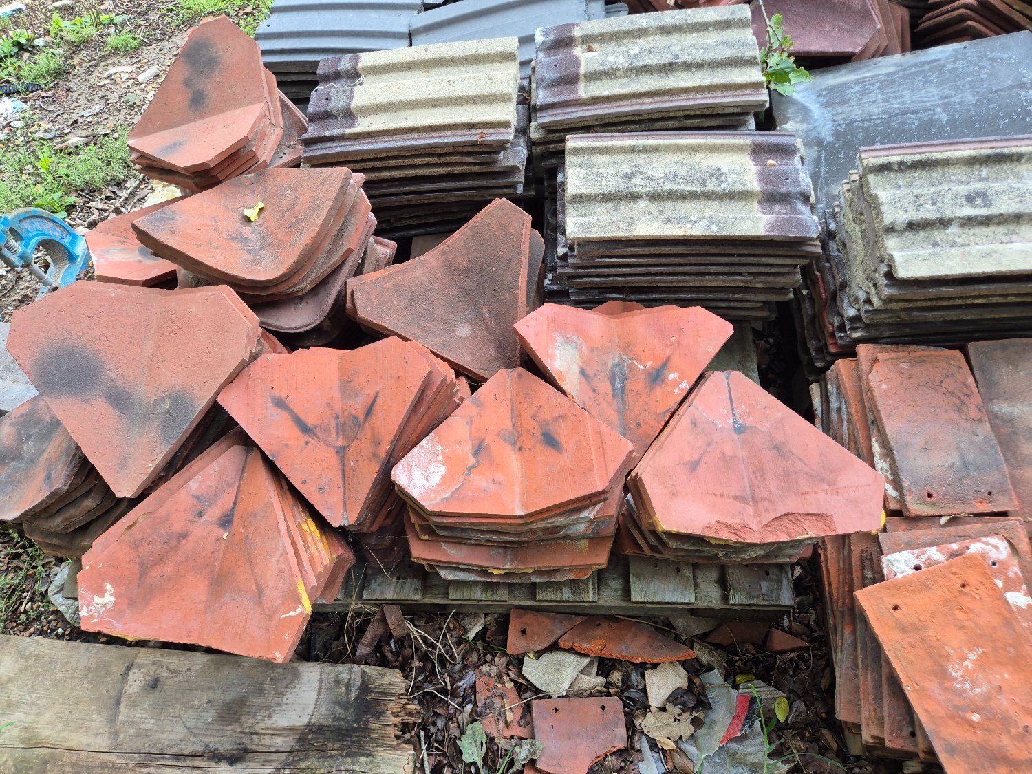 Battle Various roofing tiles ridges bonnets valleys
