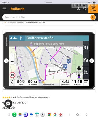 Garmin dezl lgv 820 satnav 6 months old