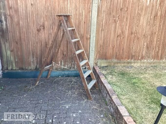 Vintage wooden step ladder