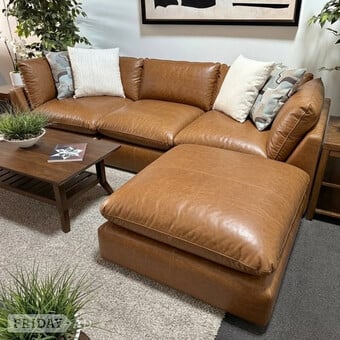Argos Home Eton Real Leather Corner Sofa