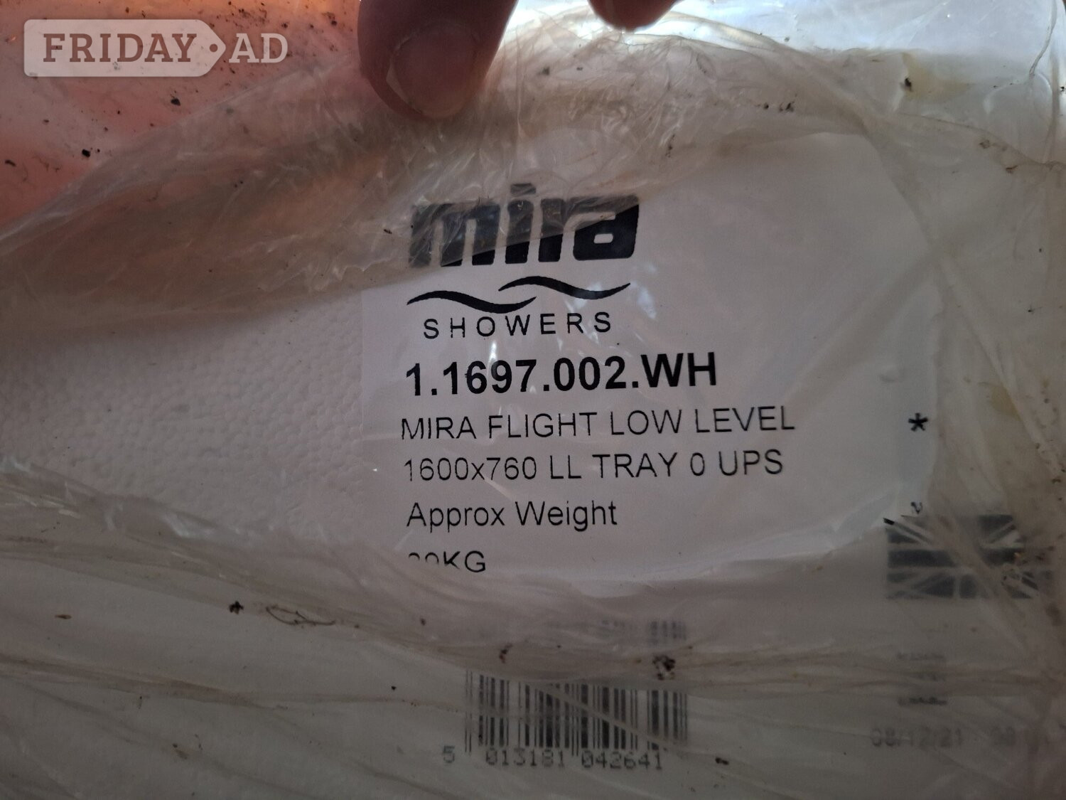 MIRA FLIGHT LOW LEVEL SHOWER TRAY 1600 X 760 and RISER KIT  - DIY in Eastbourne