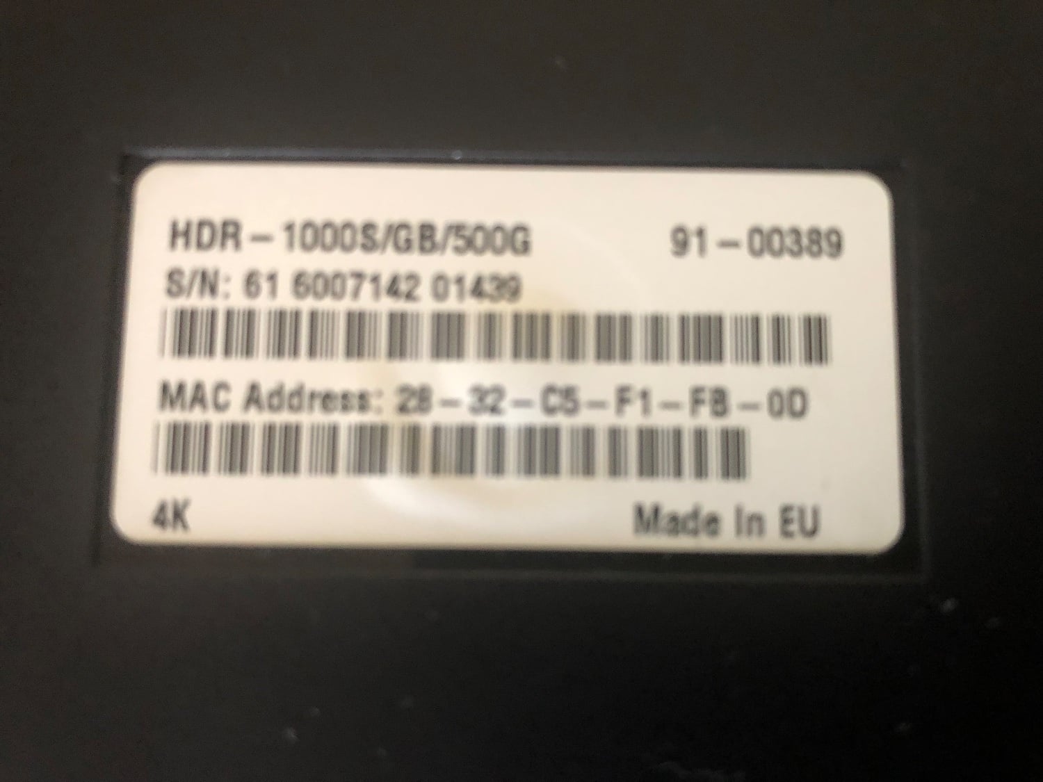 Human frees at HDR 1000S - Tv, Audio & Cameras