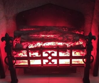Sunhouse Electric Wrought Iron Fire, Excellent Condition
