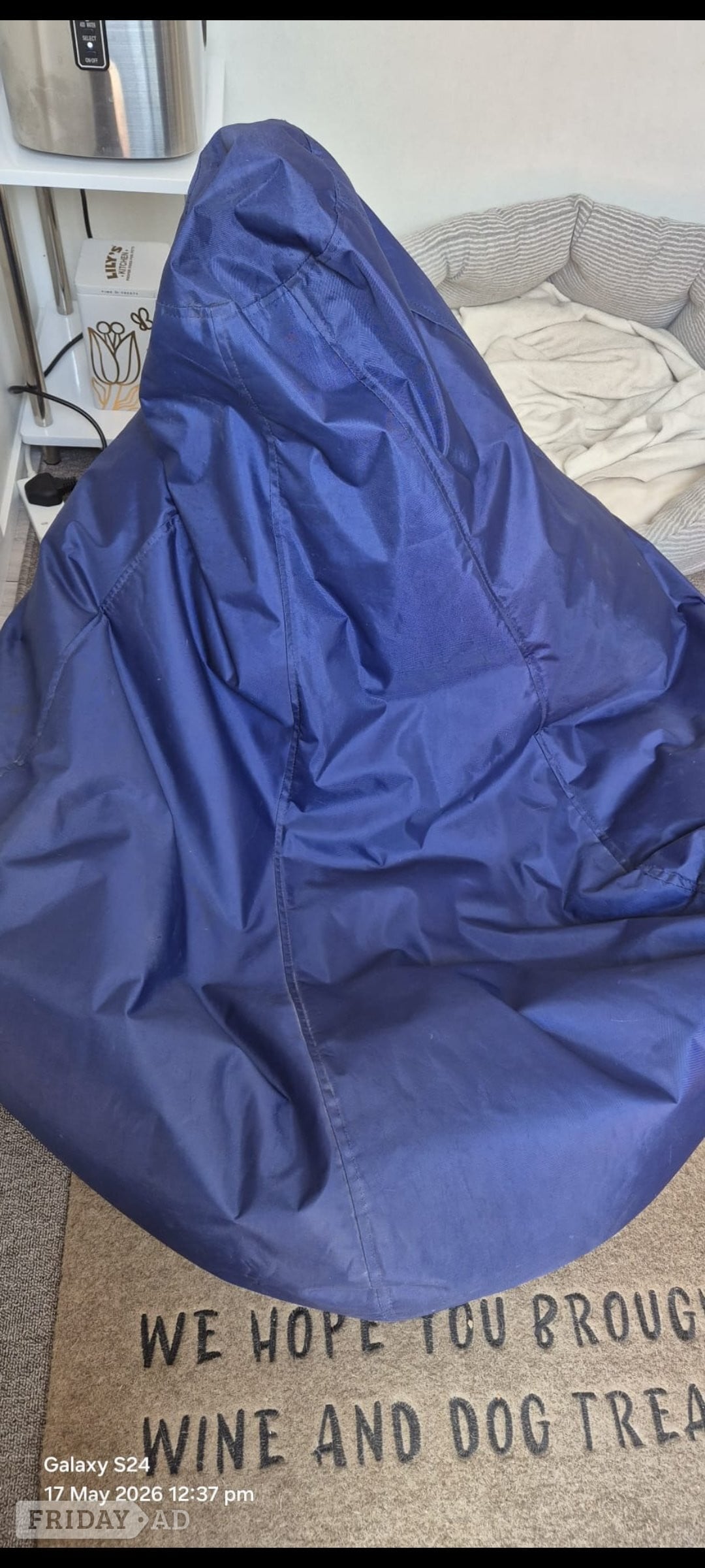 Kids Blue beanbag  in Worthing