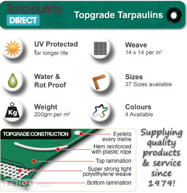 York Topgrade Tarpaulin 200gsm