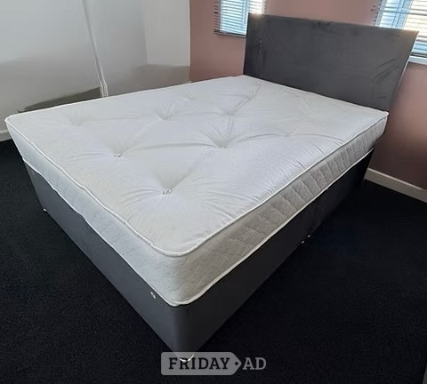 double apollo mattress with divan base and headboard 