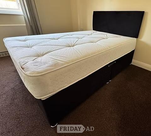 double apollo mattress with divan base and headboard  - Furniture in Rotherham