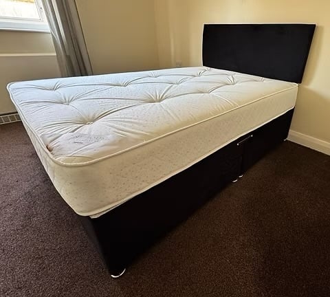 double apollo mattress with divan base and headboard  - Furniture in Rotherham