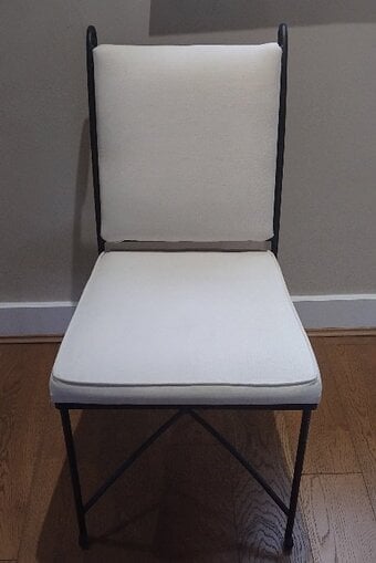 Marks & Spencer Black Metal Frame Chair, VGC
