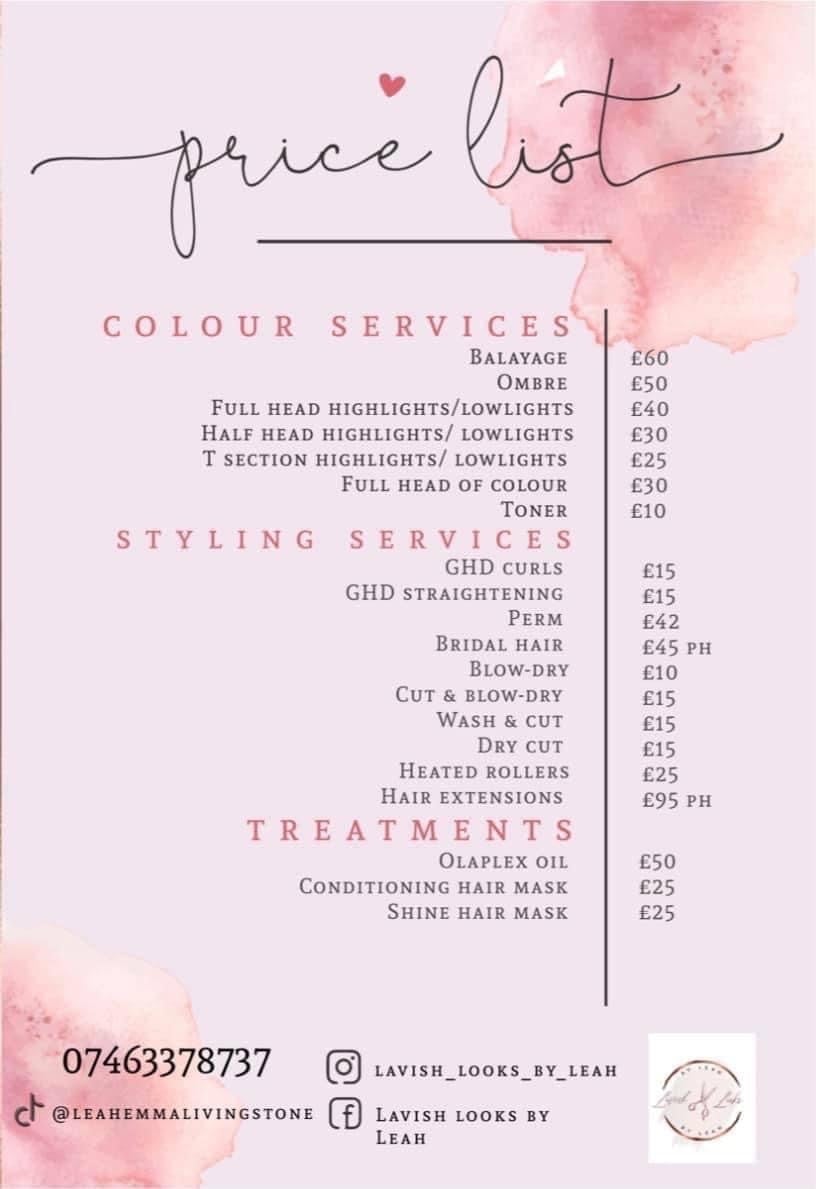 Advert for mobile hairdressing  in Hastings