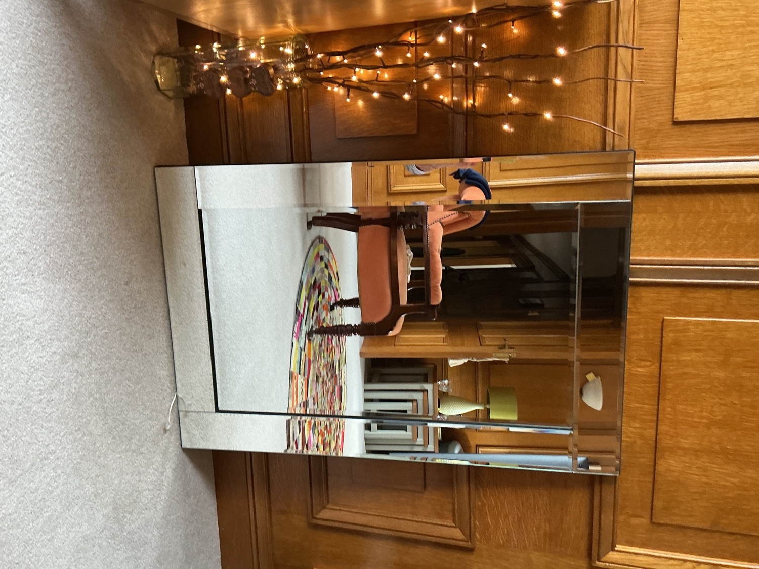 Rectangular wall mirror