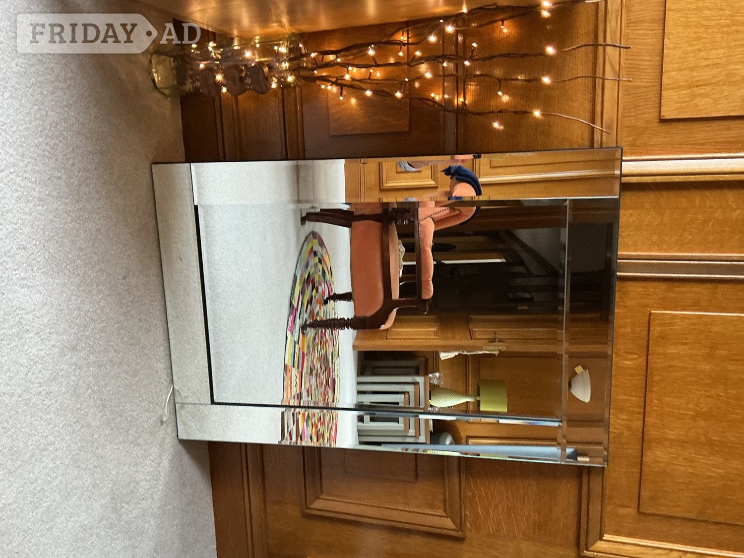 Rectangular wall mirror