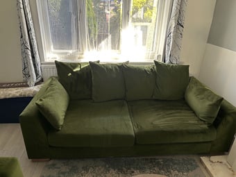 Olive/Forest Green 3 Seater Sofa