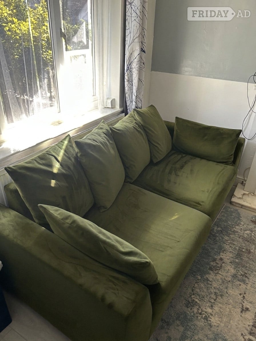 Manchester Olive/Forest Green 3 Seater Sofa