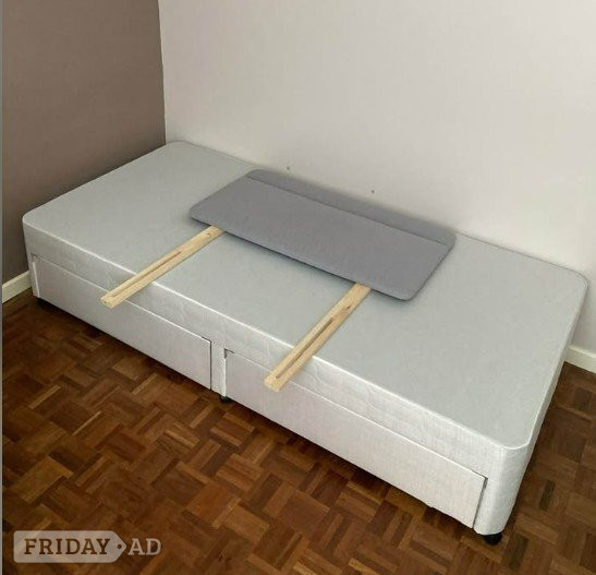 Brighton Silentnight Miracoil Divan Base, Mattress & headboad 