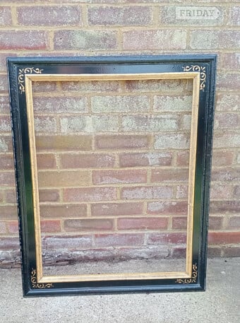 giant picture frame wood measures 72cm by 91cm