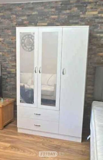 3 door wardrobe available in all colours