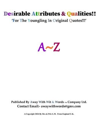 Purchase! Desirable Attributes & Qualities!!  PDF Large Booklet!! For Only £3.00