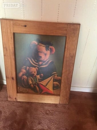 3 Paintings light Oak frames