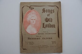 Antique Music Song Book: Songs Of Old London 1912 (Rare Version)