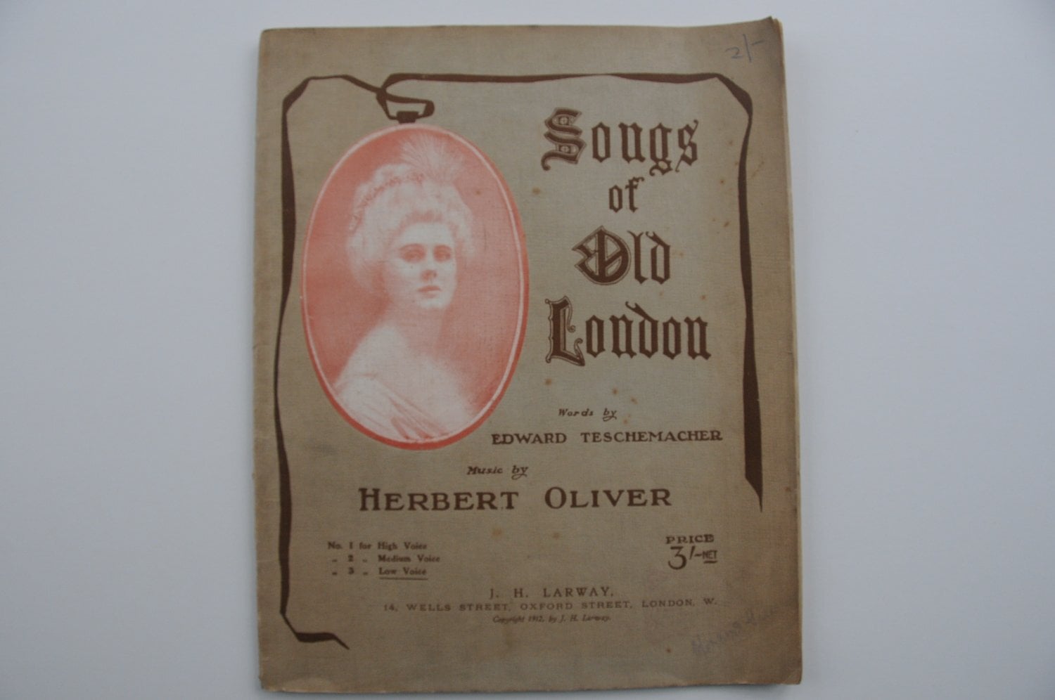Antique Music Song Book: Songs Of Old London 1912 (Rare Version) in Hartley Wintney