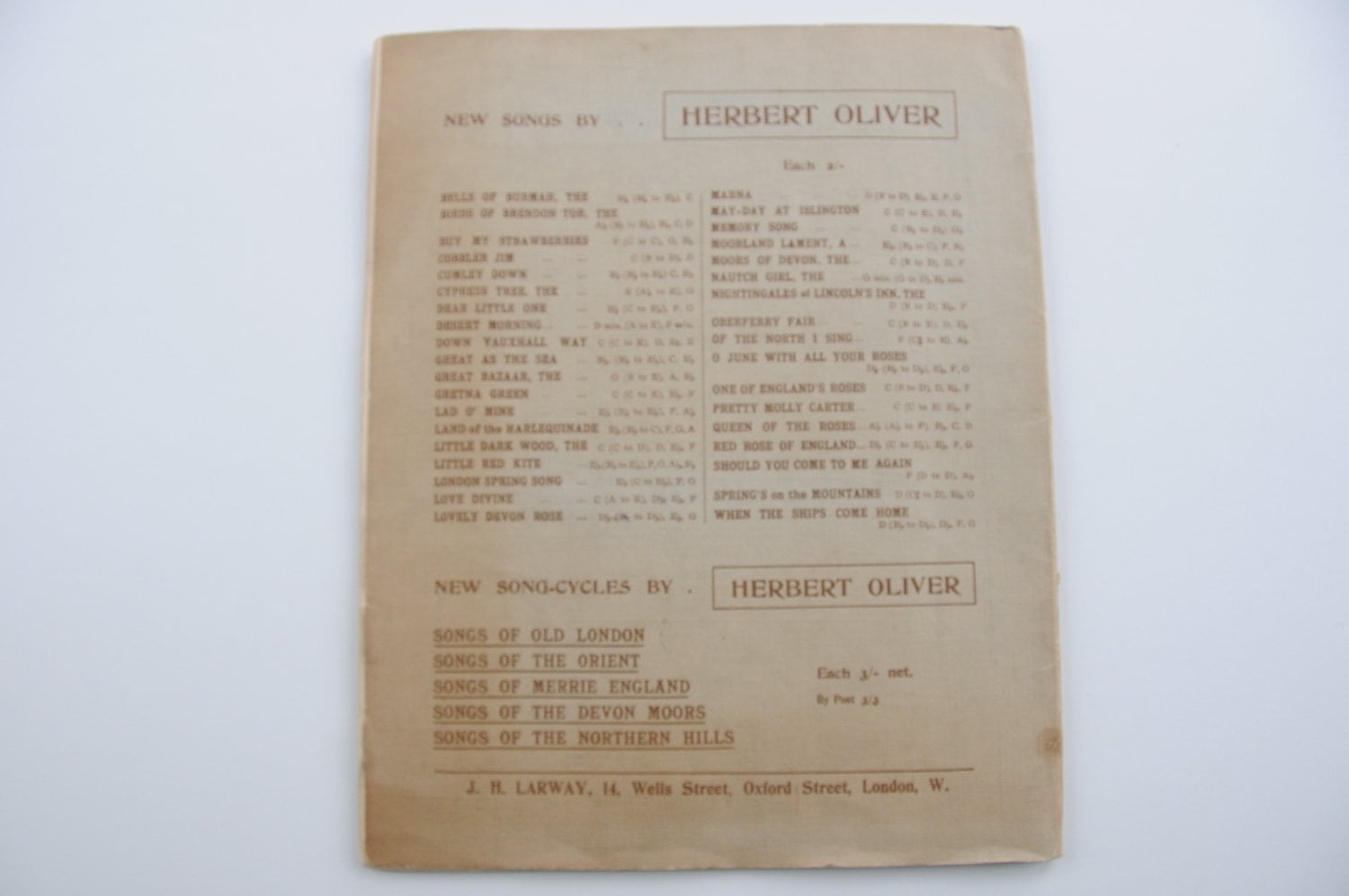 Antique Music Song Book: Songs Of Old London 1912 (Rare Version) - Movies, Games, Books & Music in Hartley Wintney