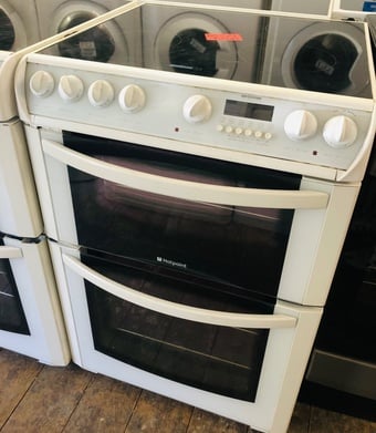Hotpoint 60cm Wide Electric cooker with double oven and grill 