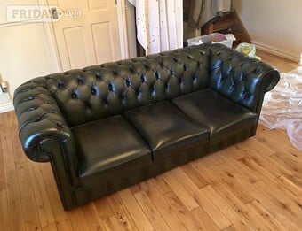 Louis 3 Seater Chesterfield Sofa| Brown Genuine Leather ¬ COD