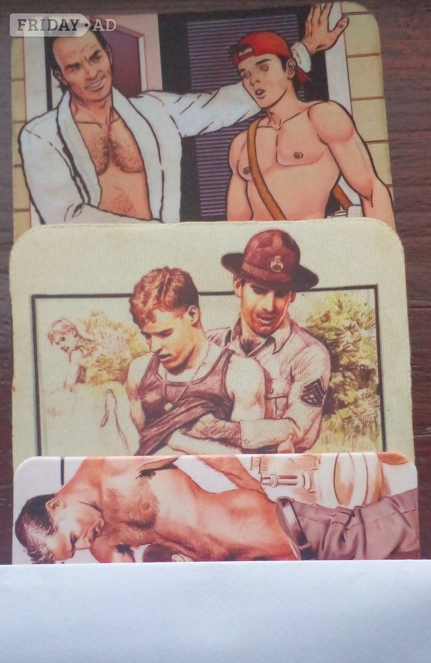 LGBT Gay Coasters x 2 + 1 x Fridge Magnet. Used, but VGC in Hastings