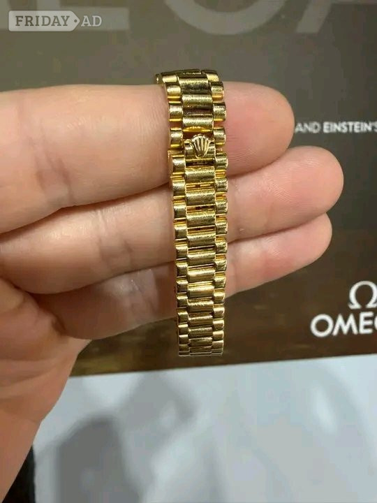 genuine Rolex President-style bracelet diamond hour markers