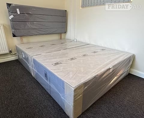 KING NATURELLE 1000 POCKET MATTRESS 2 DRAWERS BASE & HEADBOARD 