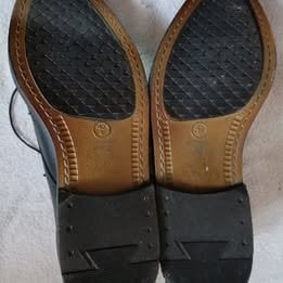 Richmond Upper Leather Black Shoes Size 8