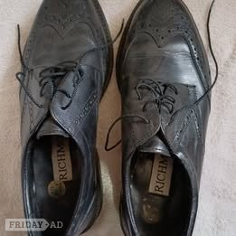 Richmond Upper Leather Black Shoes Size 8 in Stourbridge