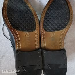 Richmond Upper Leather Black Shoes Size 8