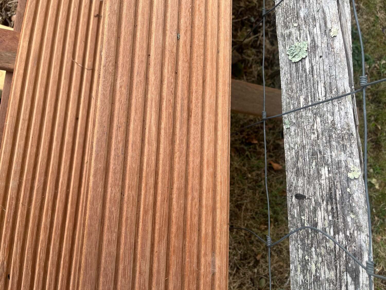 25 Brand New Iroko Hardwood decking boards each measuring 4m. 