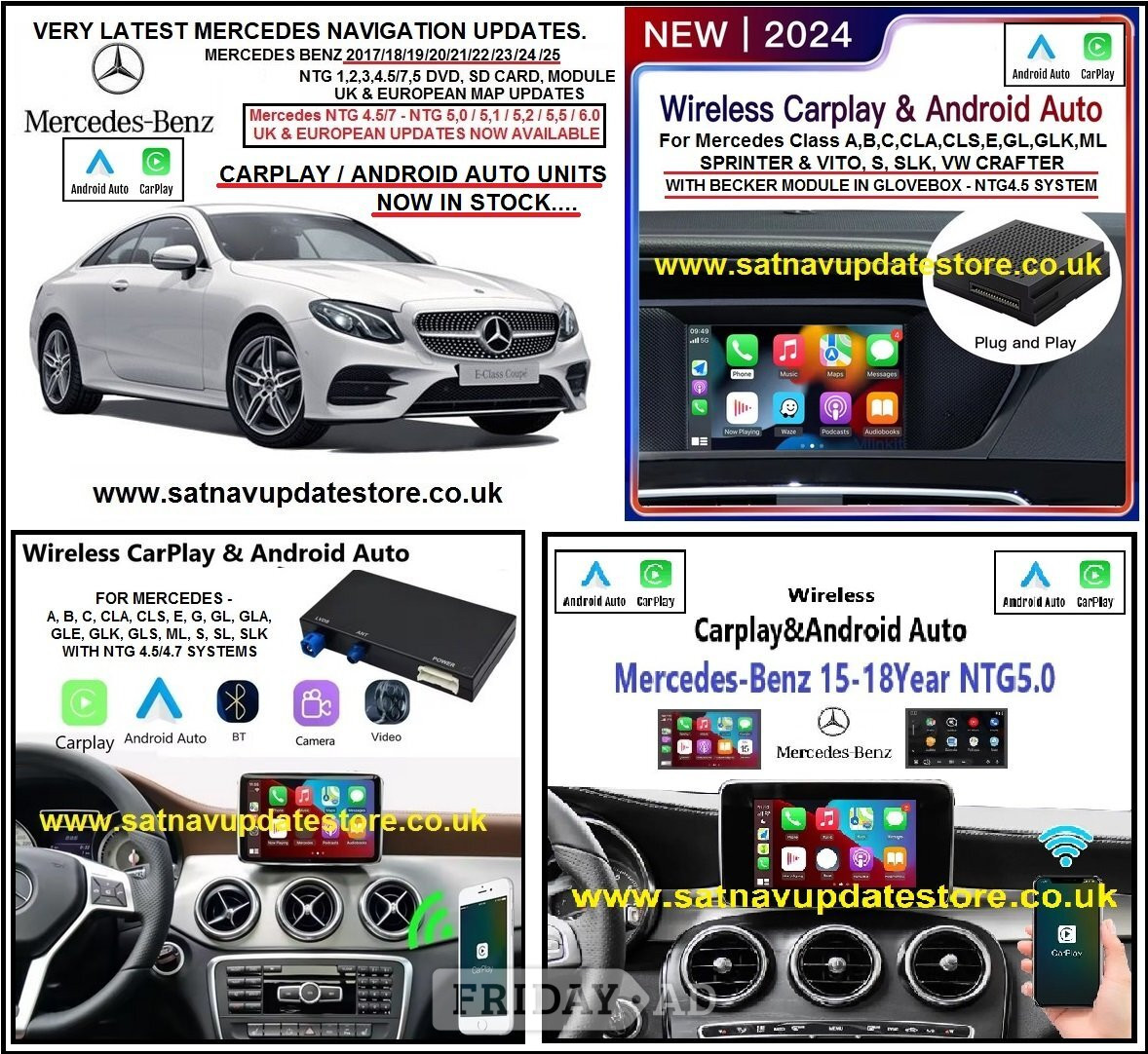 MERCEDES UK & EUROPEAN VEHICLE SATELLITE NAVIGATION MAP UPDATES. in Cardiff