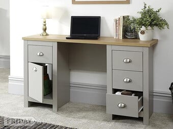 LANCASTER Study Desk GREY
