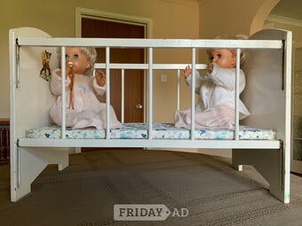 Dolls Wooden Cot