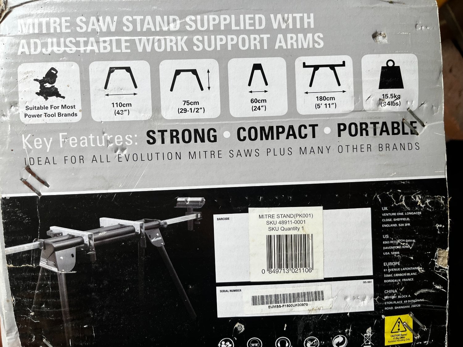 Worthing Evolution Compact Folding Mitre Saw Stand