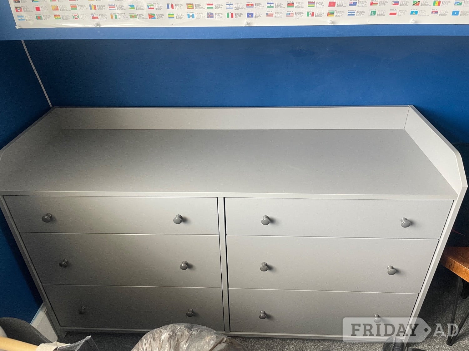 IKEA Hauga chest of 6 drawers size length 138cm width 46cm in Shoreham-By-Sea